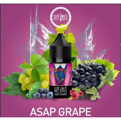 Vape Mate Asap Grape Salt Likit 30ml Vape Mate Asap Grape Salt Likit 30ml