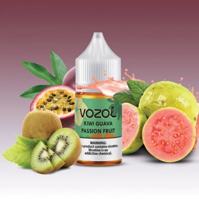 Vozol Kiwi Guava Passion Fruit Salt Likit 30ml Vozol Kiwi Guava Passion Fruit Salt Likit 30ml
